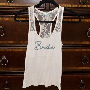 Betsey Johnson White Bride Tank Top